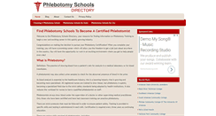 Desktop Screenshot of phlebotomyschoolsdirectory.com