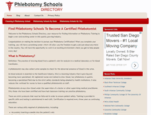 Tablet Screenshot of phlebotomyschoolsdirectory.com